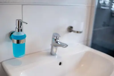 Ein Badezimmer in der Unterkunft bookandstay24 com Münster bei Darmstadt, Frankfurt, Rhein Main Gebiet