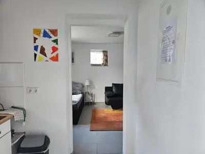 Ein Sitzbereich in der Unterkunft Flat Bangoua
