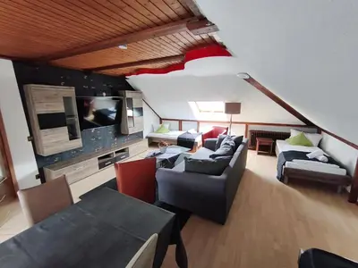 Ein Sitzbereich in der Unterkunft Bew Penthouse - 4-Zimmer und Terrasse