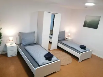 Ein Bett oder Betten in einem Zimmer der Unterkunft bookandstay24 com Babenhausen Rhein Main Gebiet, Frankfurt, Darmstadt