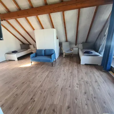 Ein Sitzbereich in der Unterkunft bookandstay24 com Babenhausen Rhein Main Gebiet, Frankfurt, Darmstadt