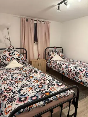 Ein Bett oder Betten in einem Zimmer der Unterkunft Ferienwohnung im Besigheim