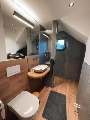 Ein Badezimmer in der Unterkunft Spessart Chalet