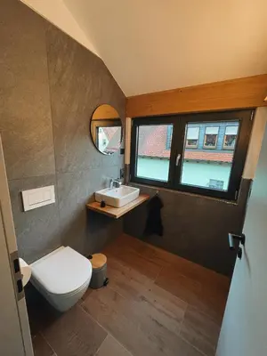 Ein Badezimmer in der Unterkunft Spessart Chalet