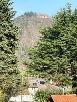 Ein allgemeiner Bergblick oder ein Berglick von der Ferienwohnung aus