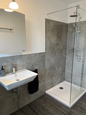 Ein Badezimmer in der Unterkunft Weitblick 2