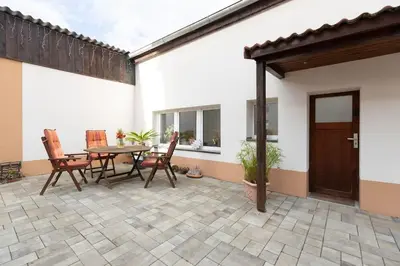 Ein Balkon oder eine Terrasse in der Unterkunft Helles Gästehaus in St. Johann