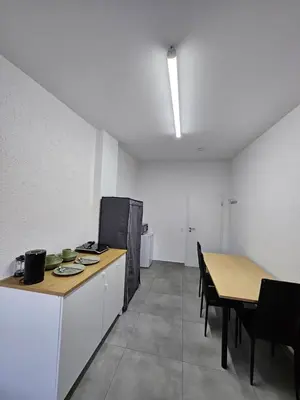 Küche/Küchenzeile in der Unterkunft Mieterlux Frankfurt Heusenstamm