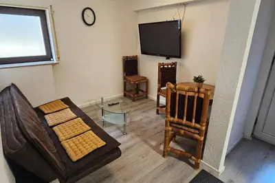 TV/Unterhaltungsangebot in der Unterkunft Renoviertes ruhiges Gartenapartment