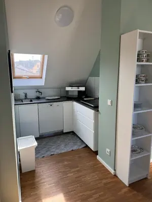 Küche/Küchenzeile in der Unterkunft Wohnen am Seebach II