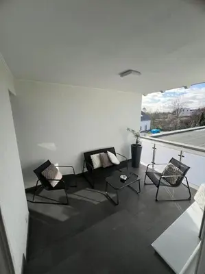 Ein Sitzbereich in der Unterkunft Natur und Stadt, neben Mannheim, Heidelberg, Worms