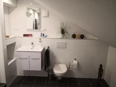 Ein Badezimmer in der Unterkunft Über den Dächern von Mörfelden-Walldorf
