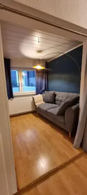 Ein Sitzbereich in der Unterkunft Private Wohnung in Leimen