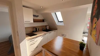 Küche/Küchenzeile in der Unterkunft 3 Zimmer Apartment mit Parkplatz - Sleepomat