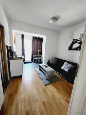 Ein Sitzbereich in der Unterkunft Appartement in Heidelberg mit Balkon