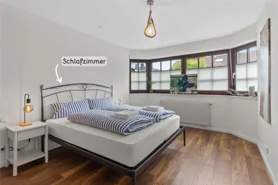 Ein Bett oder Betten in einem Zimmer der Unterkunft Wohnung in Wachenheim