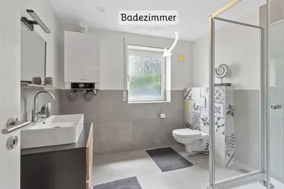 Ein Badezimmer in der Unterkunft Wohnung in Wachenheim