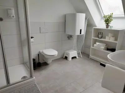Ein Badezimmer in der Unterkunft Modernes zentrales Apartment