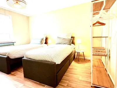 Ein Bett oder Betten in einem Zimmer der Unterkunft Business- Apartment Worms # guesthouse- Monteure willkommen