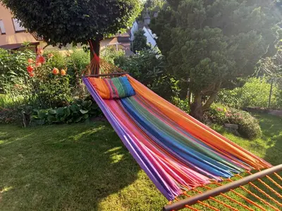 Ein Garten an der Unterkunft Wickys Igelnest