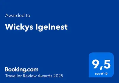 Ein Zertifikat, Auszeichnung, Logo oder anderes Dokument, das in der Unterkunft Wickys Igelnest ausgestellt ist