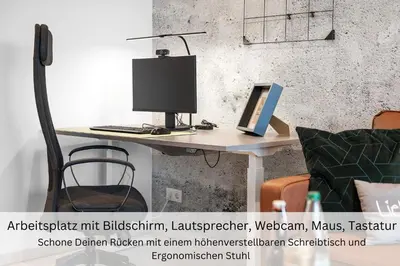 TV/Unterhaltungsangebot in der Unterkunft Urban Jungle Industríal Parkplatz Balkon Business