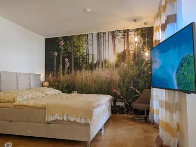 Ein Bett oder Betten in einem Zimmer der Unterkunft SONNENSCHEIN... ankommen und Zuhause fühlen... Apart-VL
