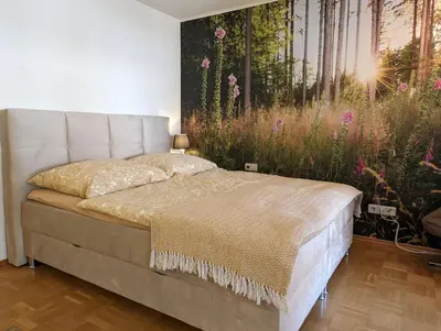Ein Bett oder Betten in einem Zimmer der Unterkunft SONNENSCHEIN... ankommen und Zuhause fühlen... Apart-VL
