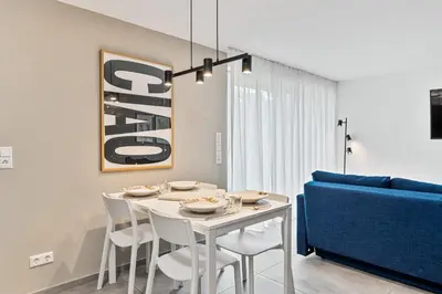 Ein Sitzbereich in der Unterkunft DaCasa Apartment zentral SmartTV