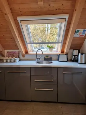 Küche/Küchenzeile in der Unterkunft PalatinaZeit - WEINblick - Ferienwohnung im Haus Petry - Freinsheim - Pfalz