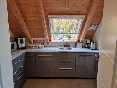Küche/Küchenzeile in der Unterkunft PalatinaZeit - WEINblick - Ferienwohnung im Haus Petry - Freinsheim - Pfalz
