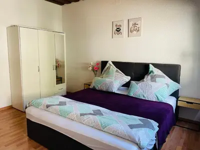 Ein Bett oder Betten in einem Zimmer der Unterkunft Entire Flat for you Schwetzingen,Mannheim & HD