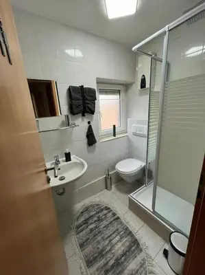Ein Badezimmer in der Unterkunft FeWo Neckarsteinach