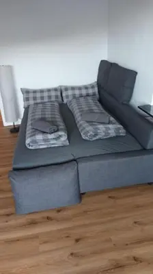 Ein Sitzbereich in der Unterkunft Ferienwohnung Villa Portugal
