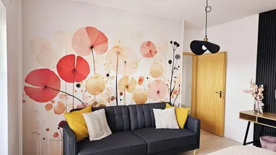 Ein Sitzbereich in der Unterkunft Ferienwohnungen Krüger 'Apartment Moni'