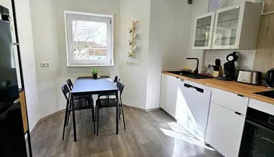 Küche/Küchenzeile in der Unterkunft Ferienwohnungen Krüger 'Apartment Marina'