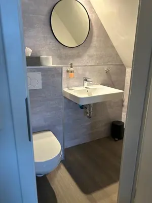 Ein Badezimmer in der Unterkunft Krönchen
