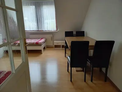 Ein Bett oder Betten in einem Zimmer der Unterkunft Ferienwohnung Enz, 3 OG.