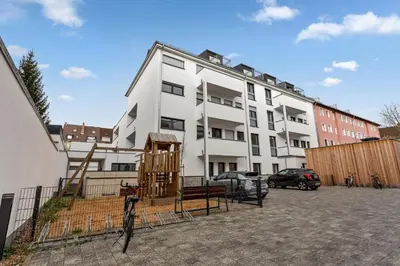 Das Gebäude in dem sich die Ferienwohnung befindet