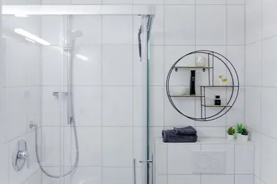 Ein Badezimmer in der Unterkunft Ferienwohnung Parkblick
