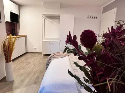 Ein Bett oder Betten in einem Zimmer der Unterkunft Gemütlich Mitten in Neu-Isenburg