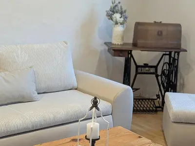 Ein Sitzbereich in der Unterkunft Ferienhaus Rustika