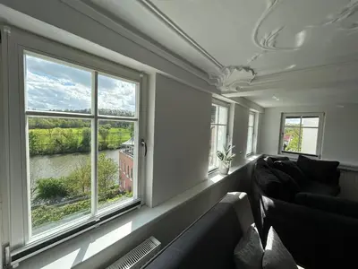 Ein Sitzbereich in der Unterkunft MRK Business Flats