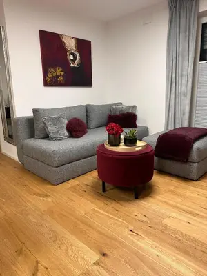 Ein Sitzbereich in der Unterkunft Vinum Apartment