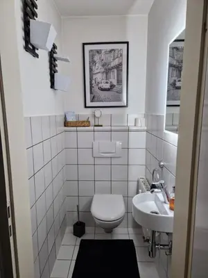Ein Badezimmer in der Unterkunft Charmante Wohnung, mit Sauna und Garten, Toplage!