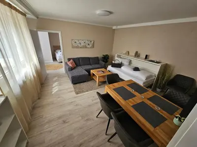 Ein Bett oder Betten in einem Zimmer der Unterkunft Rheinhessenglück