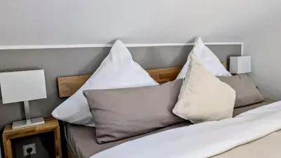 Ein Bett oder Betten in einem Zimmer der Unterkunft Blackforest Apartment Schömberg