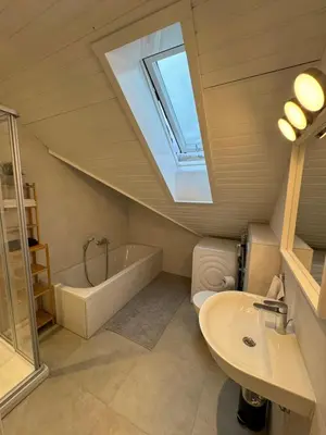 Ein Badezimmer in der Unterkunft Odenwaldpanorama