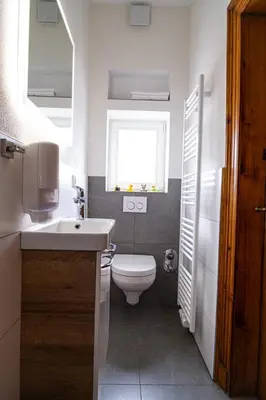 Ein Badezimmer in der Unterkunft Obere Stadtwohnung