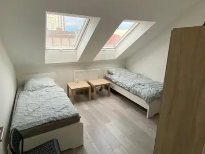 Ein Bett oder Betten in einem Zimmer der Unterkunft Monteur- und Arbeiterunterkunft Ludwigshafen